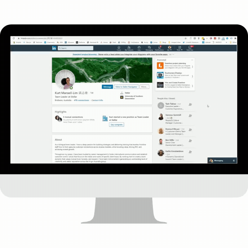Desktop Computer Gif LinkedIn Profile