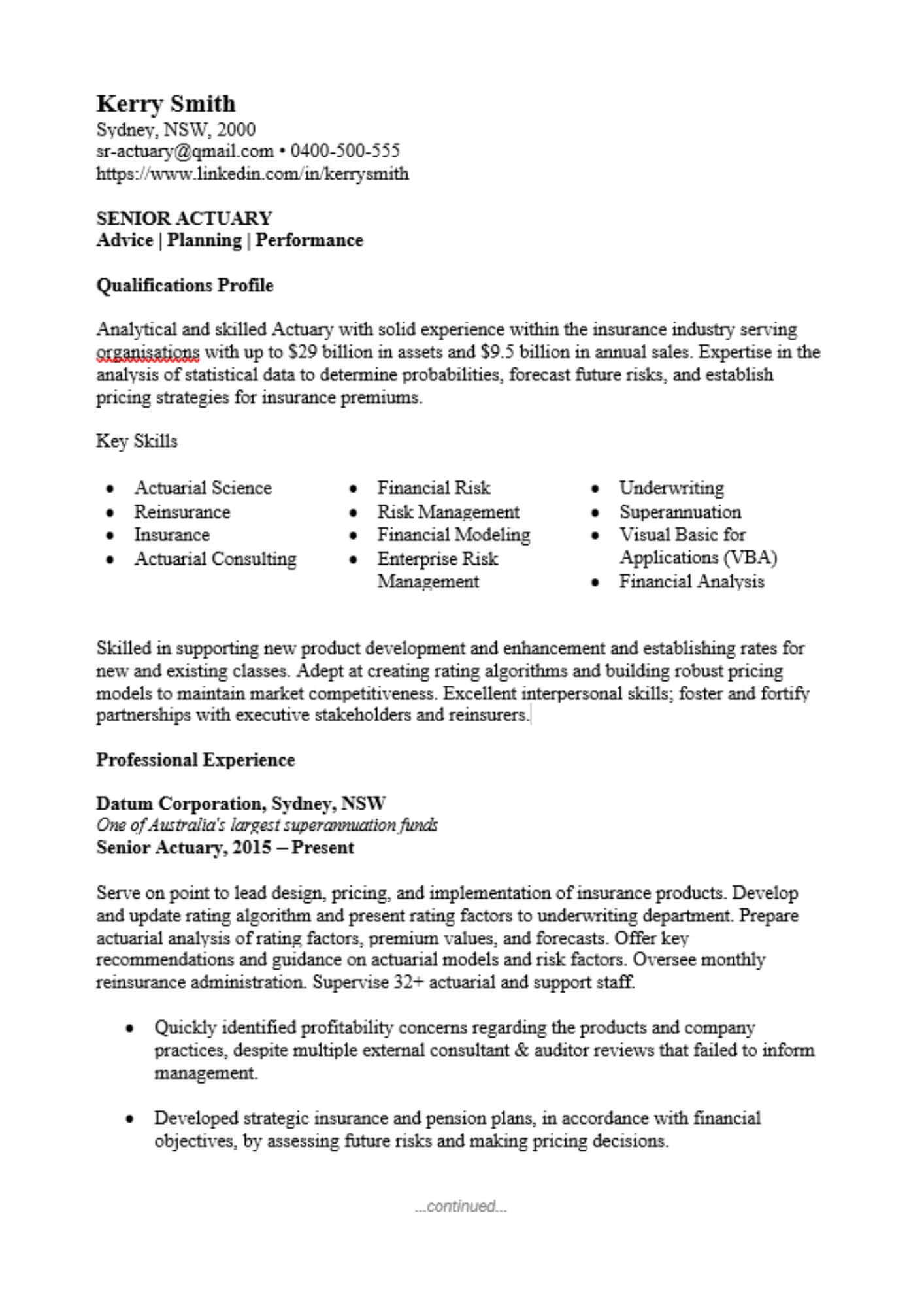 Before-Resume Template
