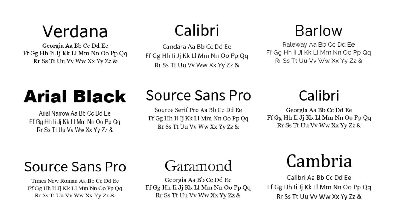 The Best Resume Fonts To Use Meritude 6252